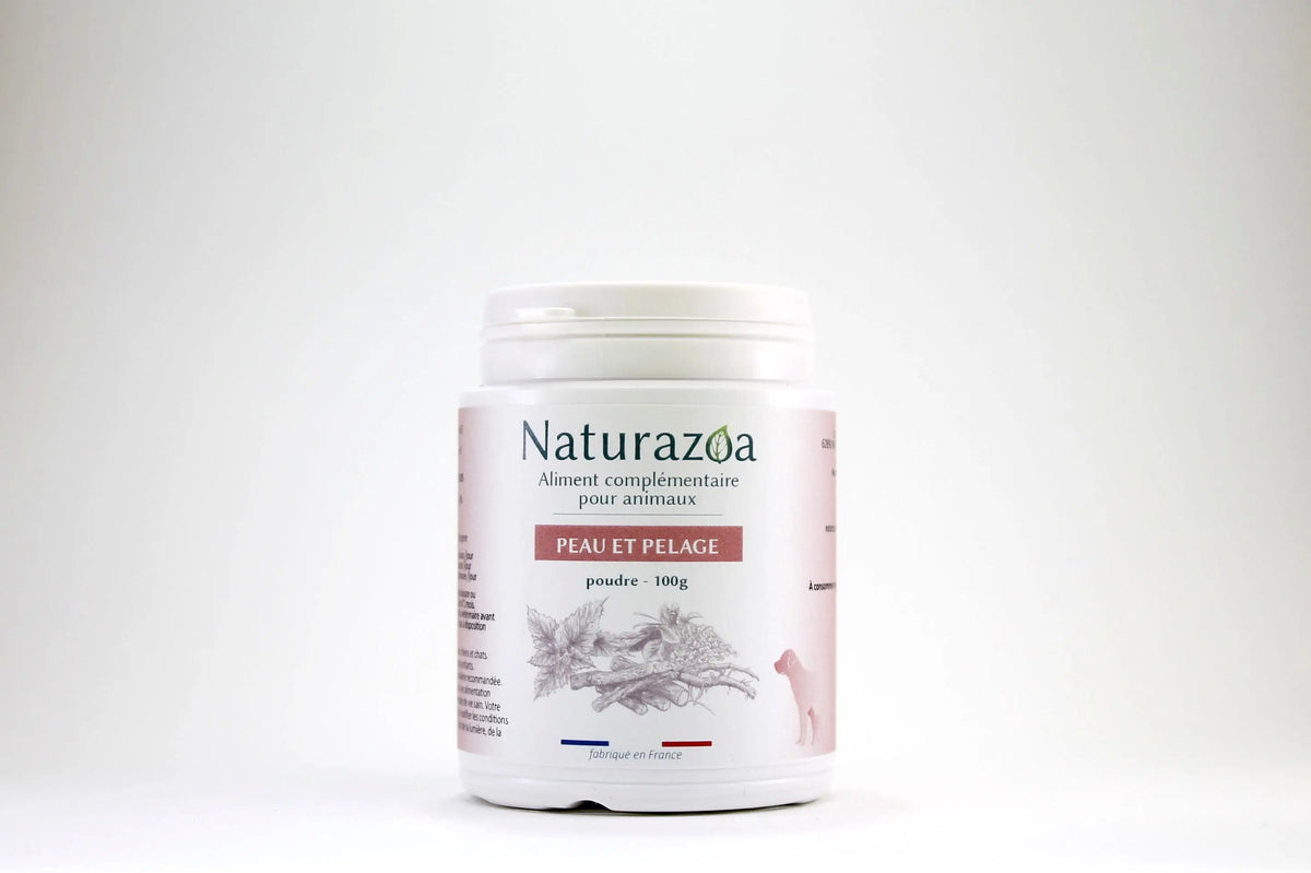 Complément peau et pelage naturel chien chat — brillance et hydratation — Naturazoa