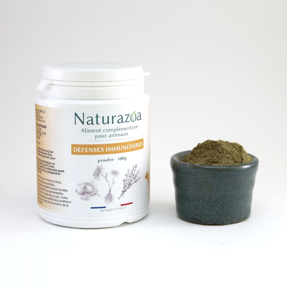 Poudre du complément immunitaire naturel pour chien et chat — Naturazoa